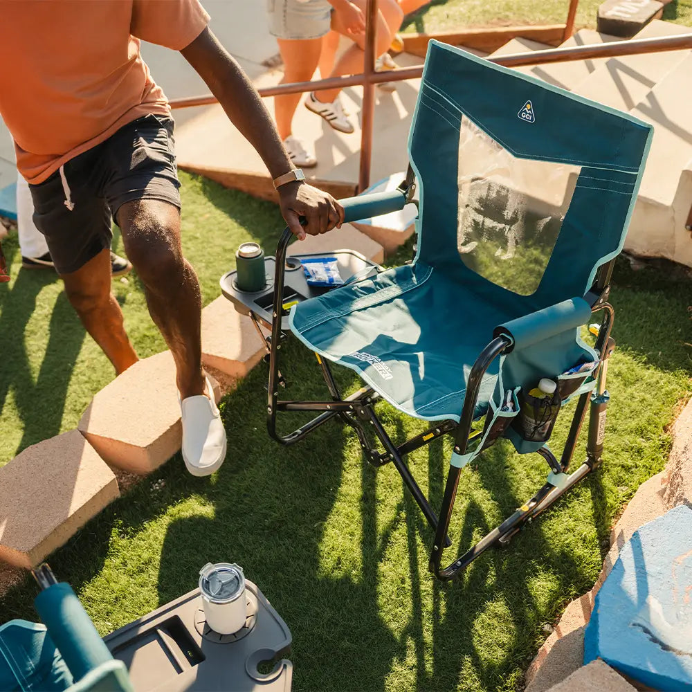 Stowaway-Rocker-Side-Table-Teal-Top-View